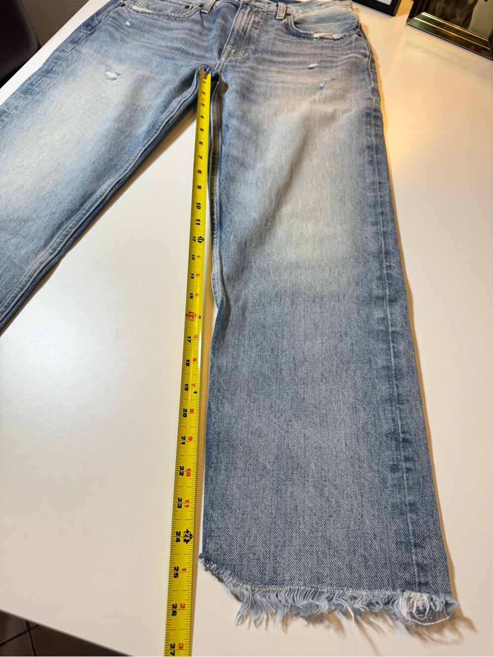 Etica Light Blue Straight-Leg Jeans Size 27 - Picture 11 of 12